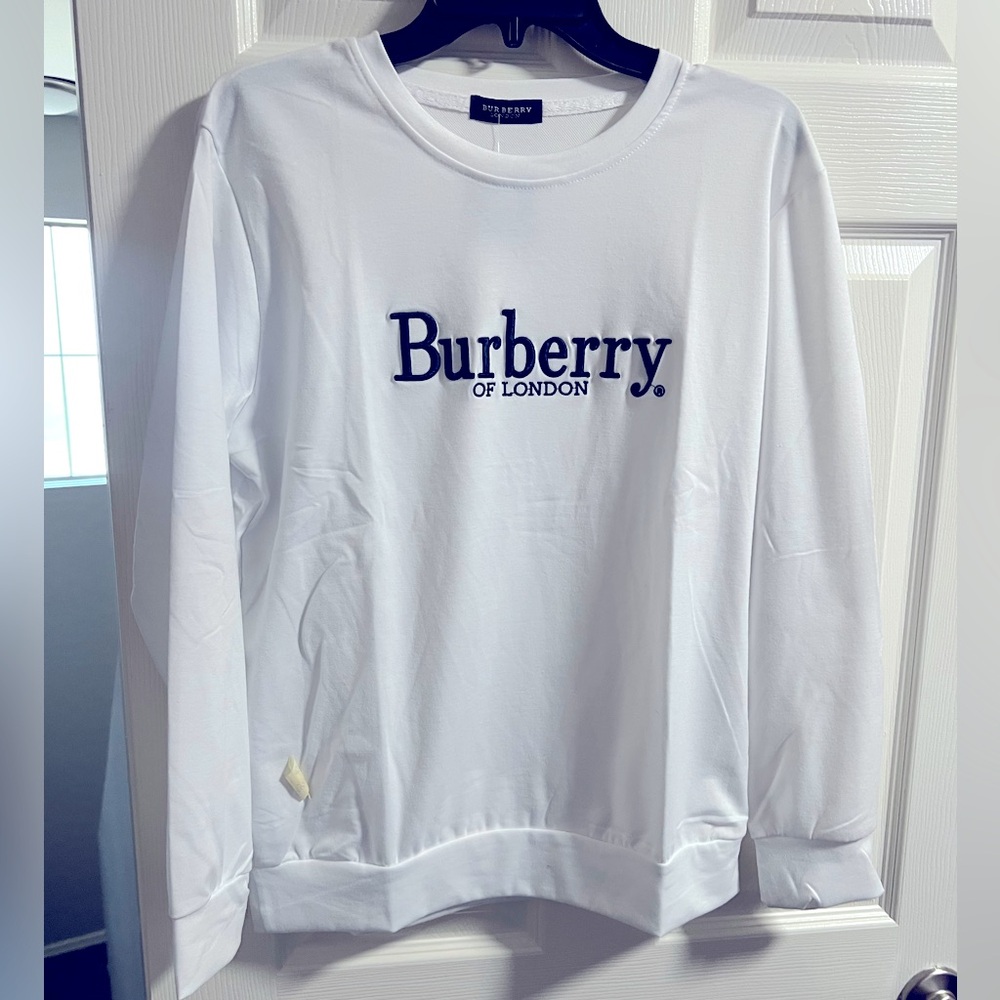 NWT Burberry long sleeve shirt - white - size large unisex